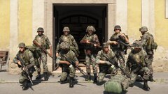 Photo de groupe après la prise de Montignac